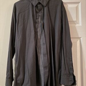 Apt. 9 Charcoal Patterned Men's Shirt